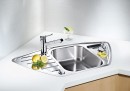 BLANCO 516277 Évier Lantos 9 E-IF avec excentrique inox brossé
