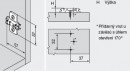 BLUM 173L6130 rondelle de montage croisée vis a bois 11,5mm