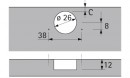 HETTICH 72959 Intermat 9924 mini encastré 26mm