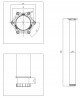 StrongLegs pied de table TS001 820R/60mm blanc brillant