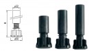 REHAU rehau 269474 pied réglable 100mm