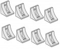 SEVROLL 222841 Linea ensemble de 8 équerres de fixation