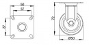 StrongCastors roue TPE 50mm fixe