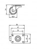 StrongCastors roue 25mm pivotante noire