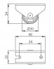 StrongCastors roue 30mm fixe avec bande souple gris