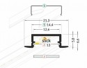 StrongLumio profilé LED Begtin 12, 3000mm alu elox