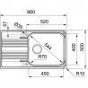 FRANKE évier SRX 611-86 LB 860x500mm inox