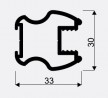 SEVROLL 03607 Gemini profil de poignée 10mm 2,7m noir mat