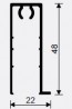 SEVROLL 04095 Gemini 4 Pax plinthe inférieure 3m 4mm argent