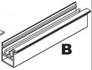 SEVROLL 04096 Pax rail de guidage supérieur 3m argenté