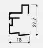 SEVROLL 04556 Faworyt II profil de poignée 16/18mm 2,7m blanc mat