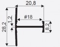 SEVROLL 03890 barre de liaison H08/18 3m blanc mat