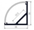 LP-diffuseur rond laiteux Corner 16 2000mm