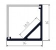 LP-profil Corner 16 alu anodisé 2000mm