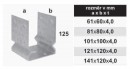 TK-profil U large 81x80x4mm zinc galvanic