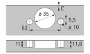 HETTICH 9099551 Sensys charniere semi-applq 165° TH presse SiSy