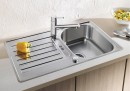 BLANCO 519717 Évier Lantos 45 S-IF avec excentrique inox brossé