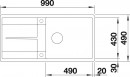 BLANCO 516522 Évier Metra XL 6 S-F avec excentrique Silgranit PuraDur blanc