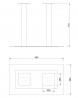 MILADESIGN pied de table central ST895 anthracite MILADESIGN pied de table central ST895 anthracite
