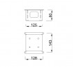 MILADESIGN tete de raccordement G7 ST955/4x90 anthracite
