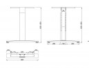 MILADESIGN G3 ST226R piétement réglable central anthracite