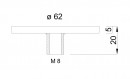 MILADESIGN adaptateur pour verre O62 K062