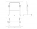 MILADESIGN ST847MU piétement pliant mobile argent