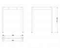 MILADESIGN piétement Mobilar M6306 argent