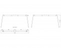MILADESIGN piétement Mobilar M6316–S argent