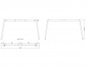 MILADESIGN piétement Mobilar M6314–S argent