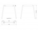 MILADESIGN piétement Mobilar M6308–S argent MILADESIGN piétement Mobilar M6308–S argent