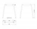 MILADESIGN piétement Mobilar M6307–S argent