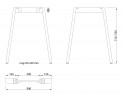 MILADESIGN piétement Mobilar M6306–S argent
