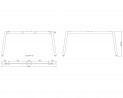 MILADESIGN piétement Mobilar M5416T–S argenté