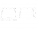 MILADESIGN piétement Mobilar M5412T–S argent
