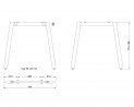 MILADESIGN piétement Mobilar M5408T–S argent