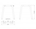 MILADESIGN piétement Mobilar M5407T–S argenté