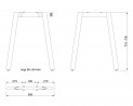 MILADESIGN piétement Mobilar M5406T–S argent