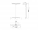 MILADESIGN piétement réglable extrémité Linear LN3603R argent
