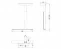 MILADESIGN piétement réglable extrémité Linear LN3601R argent