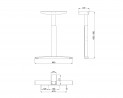 MILADESIGN piétement réglable central Linear LN3402R argent