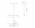 MILADESIGN piétement réglable latéral Linear LN3303R argent