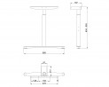 MILADESIGN piétement réglable central Linear LN3302R argent