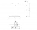 MILADESIGN piétement réglable extreme Linear LN3103R argenté