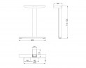 MILADESIGN piétement extrémité Linear LN3603 argenté