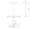 MILADESIGN piétement central Linear LN3602 argent