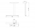 MILADESIGN piétement extreme Linear LN3601 argent