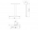 MILADESIGN piétement extreme Linear LN3403 argenté