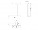MILADESIGN piétement extrémité Linear LN3401 argent