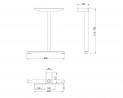 MILADESIGN piétement extrémité pied Linear LN3303 argent